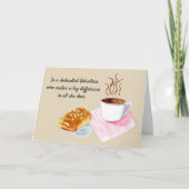 Vielen Dank, Volunteer Kaffee mit Almond Croissant Dankeskarte (Vorderseite)