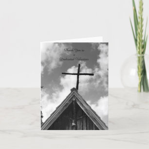 Vielen Dank Volunteers B&W Note Card, Old Church Dankeskarte