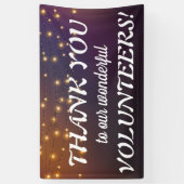 Vielen Dank Volunteers festliche Lichter Banner (Vertikal)