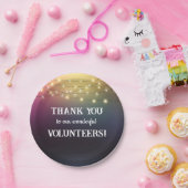 Vielen Dank, Volunteers mit String Lights Pappteller (Party)