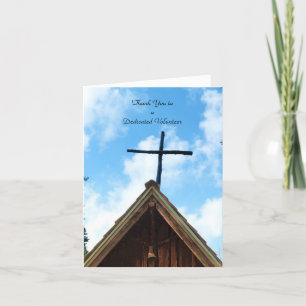 Vielen Dank Volunteers Note Card Old Church Blue S Dankeskarte