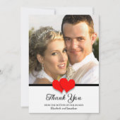 Vielen Dank vom Ende unserer Herzen Hochzeit Dankeskarte (Vorderseite)