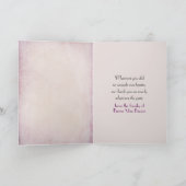 Vielen Dank von Familie Floral Beileid Karte (Innenseite)