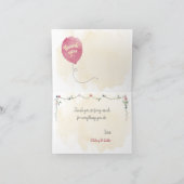 Vielen Dank von Ihnen & Goldendoodle mit Ballons Dankeskarte (Innenseite)