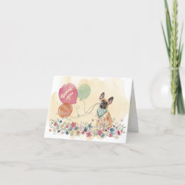 Vielen Dank von Ihnen und Französisch Bulldog und  Dankeskarte