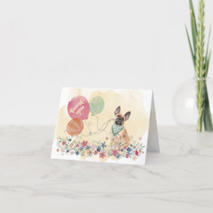 Vielen Dank von Ihnen und Französisch Bulldog und Dankeskarte