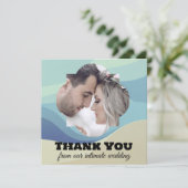 Vielen Dank von unserem intimen Hochzeitstag Boho  Dankeskarte (Stehend Vorderseite)