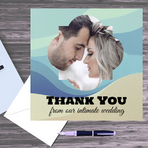 Vielen Dank von unserem intimen Hochzeitstag Boho  Dankeskarte