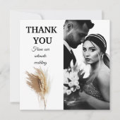 Vielen Dank von unserer intimen Hochzeit Dankeskarte (Vorderseite)