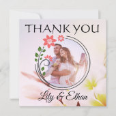 Vielen Dank von unserer Micro Wedding, Bloral Eleg Dankeskarte (Vorderseite)