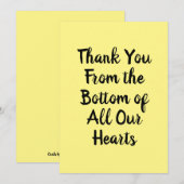 Vielen Dank von unten Herz flach Danke Karte (Vorne/Hinten)