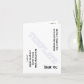 Vielen Dank, Vorlage (Vorderseite)