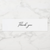 Vielen Dank Wasserflaschenetikett (Einzelnes Label)