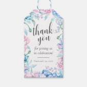 Vielen Dank Watercolor Floral Rustic Holz Bauernho Geschenkanhänger (Vorderseite)