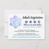 Vielen Dank Watercolor Mandala Metaphysische Karte (Rückseite)