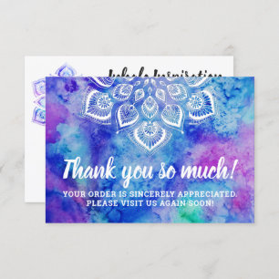 Vielen Dank Watercolor Mandala Metaphysische Karte