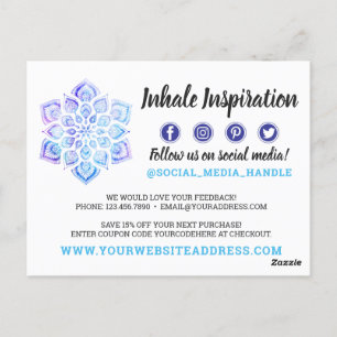 Vielen Dank Watercolor Mandala Metaphysische Yoga Postkarte