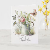 Vielen Dank Watering Can Bouquet Karte (Gelbe Blume)
