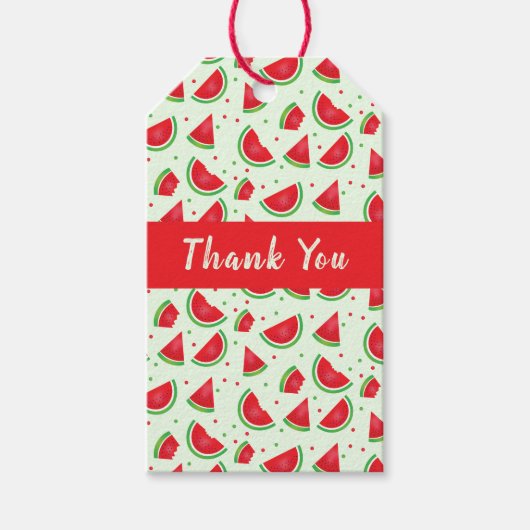 Vielen Dank Watermelon Pattern Melon Fruit Summer Geschenkanhänger (Vorderseite)