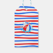 Vielen Dank Waterslide Summer Red White Blue Party Geschenkanhänger (Rückseite)