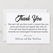 Vielen Dank_Wedding Gäste danke Ihnen Karten (Vorderseite)