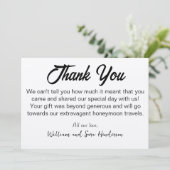 Vielen Dank_Wedding Gäste danke Ihnen Karten (Stehend Vorderseite)