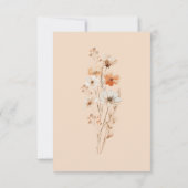 Vielen Dank Wedding Summer Florals Boho Dankeskarte (Rückseite)
