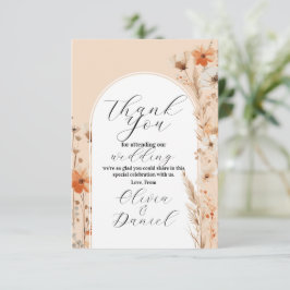 Vielen Dank Wedding Summer Florals Boho Dankeskarte