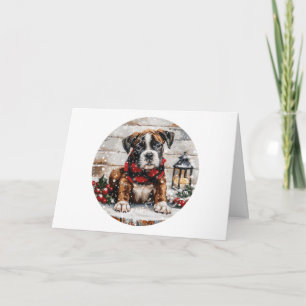 Vielen Dank Weihnachten Boxer Welppy Dankeskarte