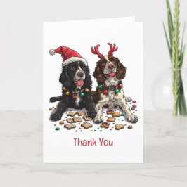 Vielen Dank Weihnachten Cocker Spaniel Hunde Dankeskarte