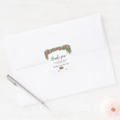 Vielen Dank Weihnachten Hochzeitsfest Brautparty Quadratischer Aufkleber (Umschlag)