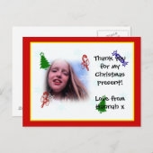 Vielen Dank Weihnachts-Postkarte Postkarte (Vorne/Hinten)