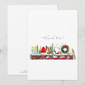 Vielen Dank - Weihnachts Theme Holiday Card Feiertagskarte (Vorne/Hinten)