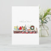 Vielen Dank - Weihnachts Theme Holiday Card Feiertagskarte (Stehend Vorderseite)