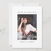 Vielen Dank Weihnachts Weihnachtsfotokarte Einladung (Vorderseite)