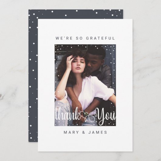 Vielen Dank Weihnachts Weihnachtsfotokarte Einladung (Vorne/Hinten)