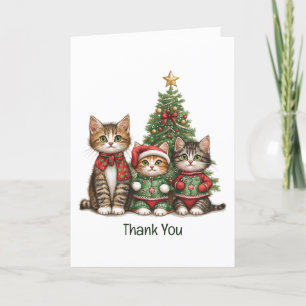 Vielen Dank Weihnachtskatzen Dankeskarte