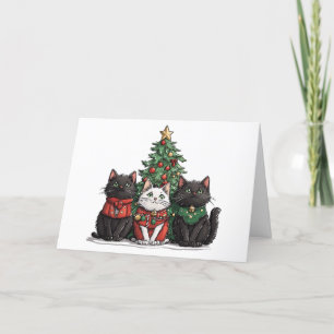 Vielen Dank Weihnachtskatzenbaum Dankeskarte