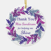 Vielen Dank Weihnachtsmann Lehrer Anerkennung Keramik Ornament (Vorne)