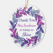 Vielen Dank Weihnachtsmann Lehrer Anerkennung Keramik Ornament (Links)