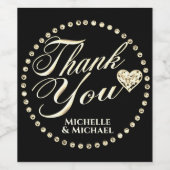 Vielen Dank Weinetikett (Einzelnes Label)