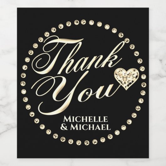 Vielen Dank Weinetikett (Einzelnes Label)