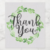 Vielen Dank Weinetikett (Einzelnes Label)