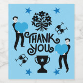 Vielen Dank Weinetikett (Einzelnes Label)