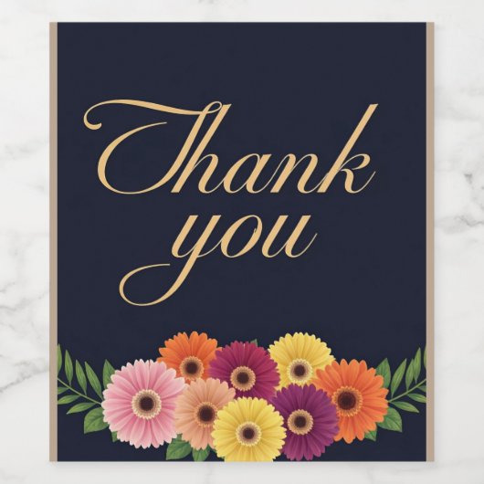 Vielen Dank Weinetikett (Einzelnes Label)