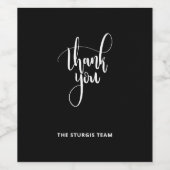 Vielen Dank Weinetikett mit Ihrem Namen (Einzelnes Label)