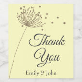 Vielen Dank Weinflaschenfavoriten Weinetikett (Einzelnes Label)