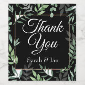 Vielen Dank Weinflaschenfavoriten Weinetikett (Einzelnes Label)