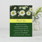 Vielen Dank, weiße Blume Dankeskarte (Stehend Vorderseite)