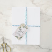 Vielen Dank - Weiße Blume Greenery Geometric Gesch Geschenkanhänger (Mit Garn)
